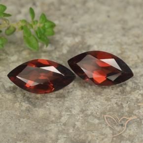 Gemas de Granate piropo Rojo oscuro natural de 2.37 ct, Marquesa, VVS-VS
