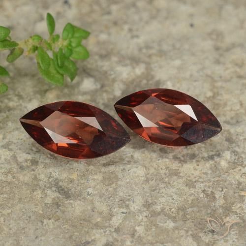Gemas de Granate piropo Rojo sangría natural de 1.83 ct, Marquesa, VVS-VS