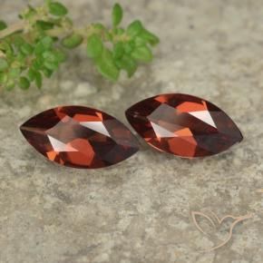 Gemas de Granate piropo Rojo claro natural de 1.88 ct, Marquesa, VVS-VS