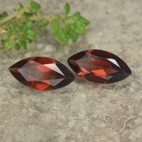 Gemas de Granate piropo Rojo oscuro natural de 2.44 ct, Marquesa, VVS-VS