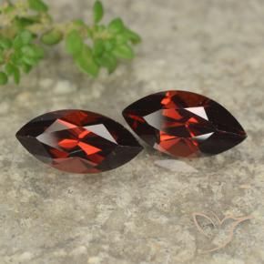 Gemas de Granate piropo Rojo oscuro natural de 2.80 ct, Marquesa, VVS-VS