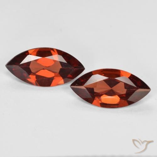 1.77ctw Natural Rojo oscuro Granate piropo, Marquesa, VVS-VS