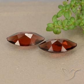 Gemas de Granate piropo Rojo medio natural de 2.16 ct, Marquesa, VVS-VS