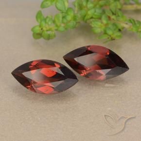 Gemas de Granate piropo Rojo oscuro natural de 2.36 ct, Marquesa, VVS-VS