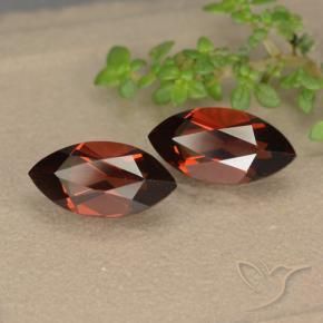 Gemas de Granate piropo Rojo oscuro natural de 2.82 ct, Marquesa, VVS-VS