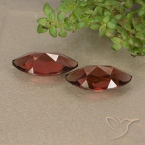 Gemas de Granate piropo Rojo medio natural de 2.53 ct, Marquesa, VVS-VS