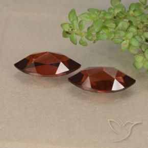 Gemas de Granate piropo Rojo medio natural de 2.60 ct, Marquesa, VVS-VS