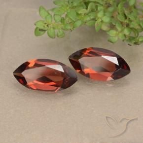 Gemas de Granate piropo Rojo medio natural de 2.10 ct, Marquesa, VVS-VS
