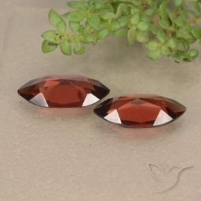 Gemas de Granate piropo Rojo medio natural de 2.10 ct, Marquesa, VVS-VS