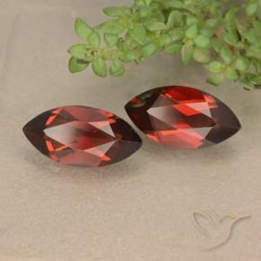 Gemas de Granate piropo Rojo oscuro natural de 2.54 ct, Marquesa, VVS-VS