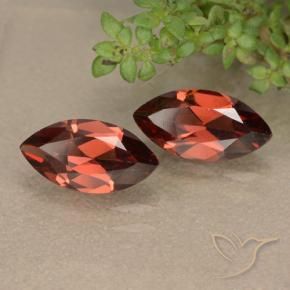 Gemas de Granate piropo Rojo escarlata natural de 2.52 ct, Marquesa, VVS-VS