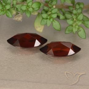 Gemas de Granate piropo Rojo medio natural de 2.89 ct, Marquesa, VVS-VS
