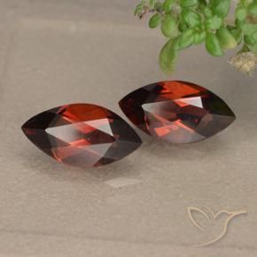 Gemas de Granate piropo Rojo oscuro natural de 2.52 ct, Marquesa, VVS-VS