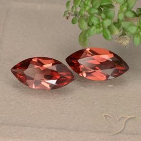 Gemas de Granate piropo Rojo escarlata natural de 2.05 ct, Marquesa, VVS-VS