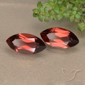 Gemas de Granate piropo Rojo oscuro natural de 2.69 ct, Marquesa, VVS-VS