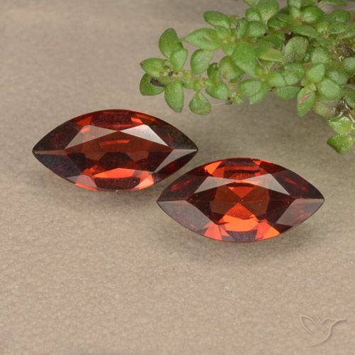 1.73ctw Natural Rojo medio Granate piropo, Marquesa, VVS-VS