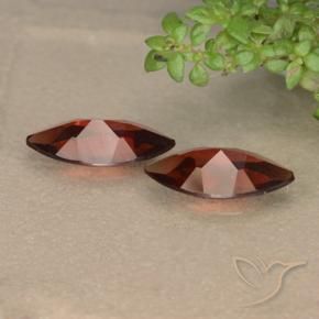 Gemas de Granate piropo Rojo medio natural de 1.73 ct, Marquesa, VVS-VS