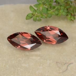 Gemas de Granate piropo Rojo baya intenso natural de 2.39 ct, Marquesa, VVS-VS