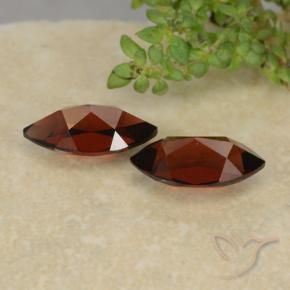 Gemas de Granate piropo Rojo medio natural de 2.86 ct, Marquesa, VVS-VS