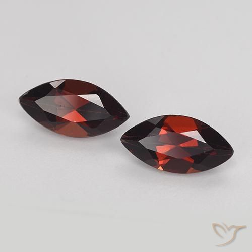 Gemas de Granate piropo Rojo oscuro natural de 2.42 ct, Marquesa, VVS-VS