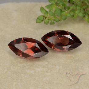 Gemas de Granate piropo Rojo medio natural de 2.50 ct, Marquesa, VVS-VS