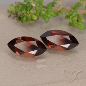 Gemas de Granate piropo Rojo medio natural de 2.69 ct, Marquesa, VVS