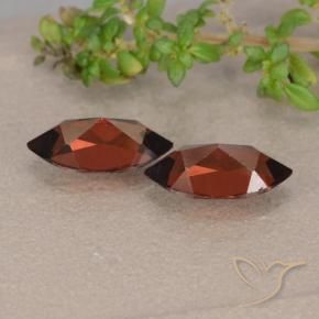 Gemas de Granate piropo Rojo medio natural de 2.69 ct, Marquesa, VVS