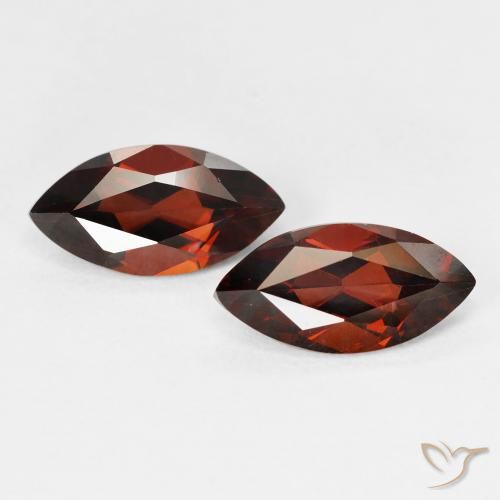 2.80ctw Natural Rojo oscuro Granate piropo, Marquesa, VVS-VS