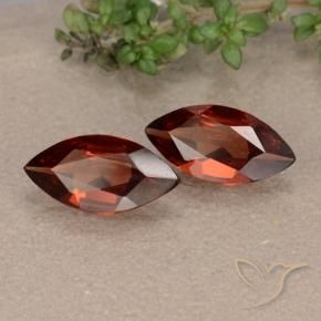 Gemas de Granate piropo Rojo oscuro natural de 1.71 ct, Marquesa, VVS-VS
