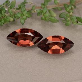 Gemas de granate piropo rojo natural de 1,82 ct, marquesa, VVS-VS