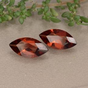 Gemas de granate piropo rojo natural de 1,82 ct, marquesa, VVS-VS
