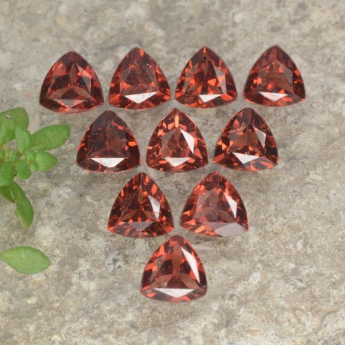 3.20ctw Natural Rojo ladrillo Granate piropo, Trillón, VS