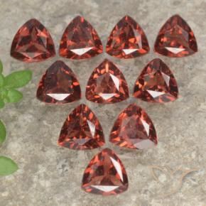 Gemas de Granate piropo Rojo ladrillo natural de 3.20 ct, Trillón, VS