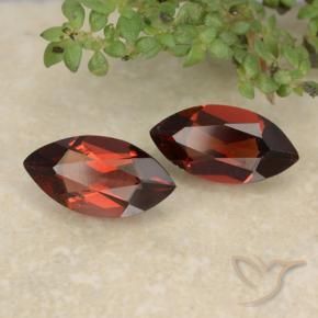 Gemas de Granate piropo Rojo intenso natural de 2.06 ct, Marquesa, VVS-VS
