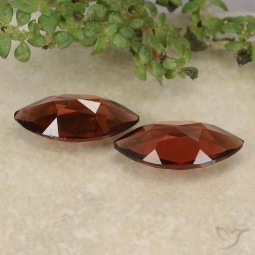 Gemas de Granate piropo Rojo intenso natural de 2.21 ct, Marquesa, VVS-VS