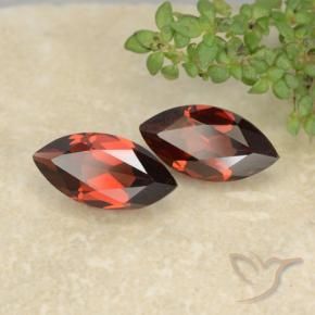 Gemas de Granate piropo Rojo oscuro natural de 2.56 ct, Marquesa, VVS-VS