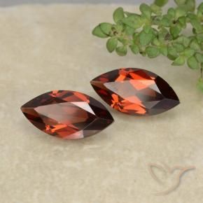 Gemas de Granate piropo Rojo oscuro natural de 2.22 ct, Marquesa, VVS-VS