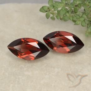 Gemas de Granate piropo Rojo caramelo natural de 2.68 ct, Marquesa, VVS-VS