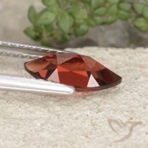 Granate piropo Rojo oscuro medio natural de 1.25 ct, Marquesa, VVS-VS