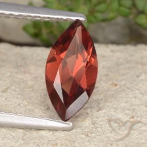 Granate piropo Rojo intenso natural de 1.16 ct, Marquesa, VVS-VS