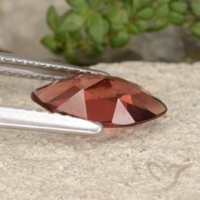 Granate piropo Rojo intenso natural de 1.16 ct, Marquesa, VVS-VS
