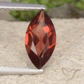 Granate piropo Rojo oscuro natural de 1.16 ct, Marquesa, VVS-VS