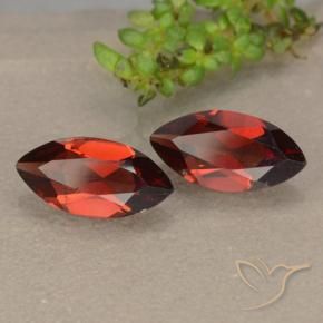 Gemas de Granate piropo Rojo oscuro natural de 2.12 ct, Marquesa, VVS-VS