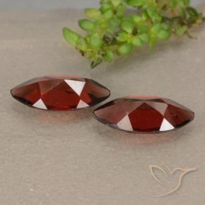 Gemas de Granate piropo Rojo oscuro natural de 2.12 ct, Marquesa, VVS-VS