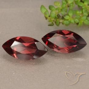 Gemas de Granate piropo Rojo oscuro natural de 2.56 ct, Marquesa, VVS-VS