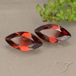 Gemas de Granate piropo Rojo escarlata natural de 2.01 ct, Marquesa, VVS-VS