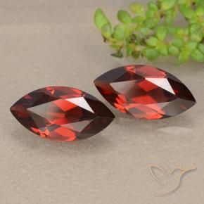 Gemas de Granate piropo Rojo oscuro natural de 2.54 ct, Marquesa, VVS-VS