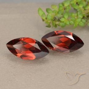 Gemas de Granate piropo Rojo oscuro natural de 2.44 ct, Marquesa, VVS-VS