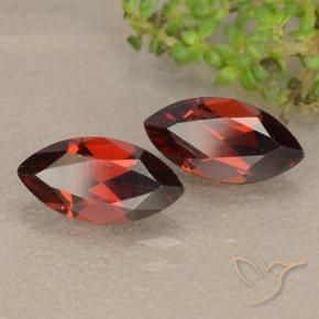 Gemas de Granate piropo Rojo oscuro natural de 2.60 ct, Marquesa, VVS-VS