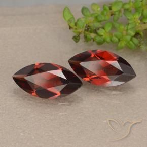 Gemas de Granate piropo Rojo sangría natural de 2.27 ct, Marquesa, VVS-VS